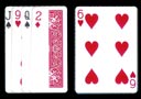 article de magie Carte Bicycle 6 de coeur � Ruban Horizontal