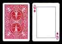 Carte Bicycle Dame de carreau absente