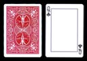 Carte Bicycle Dame de trèfle absente