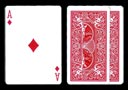 tour de magie : Carte Bicycle As de carreau tarot ruban 2 cartes