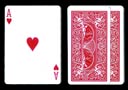 Carte Bicycle As de coeur tarot ruban 2 cartes