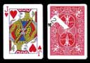 Carte Bicycle valet de coeur � 2 de tr�fle d�chir�