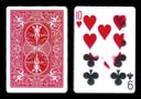 Carte Bicycle 10 de coeur fondu 9 de trèfle