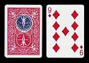 article de magie Carte Bicycle Tarot rouge cercle bleu
