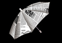 article de magie Parapluie � apparition journal noir