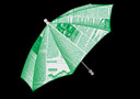 Parapluie à apparition journal vert