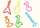 Gomas el�sticas instrumentos musicales
