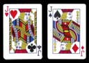 Carte Valet double index et double face