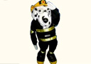 Marionnette Chien pompier ventriloquie