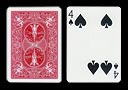 article de magie Carte Bicycle 4 de pique � 2 points rapproch�s
