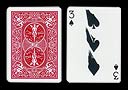 article de magie Carte Bicycle 3 de pique � traces de doigts