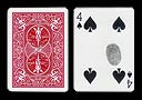 tour de magie : Carte Bicycle 4 de pique � empreinte de doigt