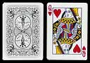 article de magie Carte Dame de Coeur � Dos Ghost