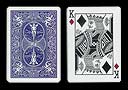 Blue Back BICYCLE Card with Ghost King of Hearts F