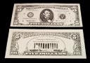 Billetes falsos de 5 $ gigantes (por 10)