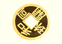Golden chinese coins - 7.5 cm (limited edition)