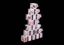 Castillo de cartas de 7 pisos