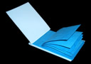 article de magie Carnet Papier flash bleu (5 x 8 cm)