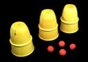 Wooden Cups and Balls (with 4 balls