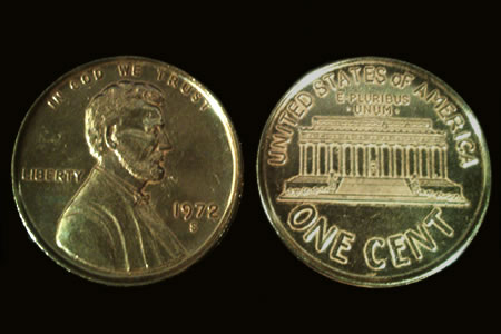Moneda One Cent gigante