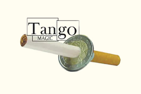 Cigarette through coin - 2 Two sides