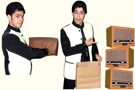 Appearing 3 radios from empty bag