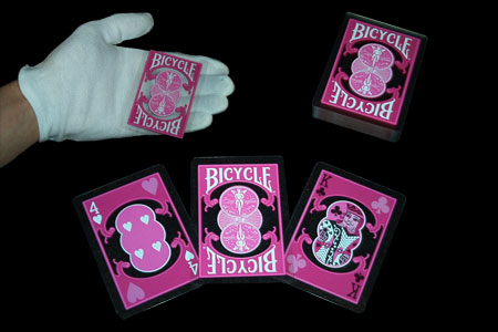 Jeu Bicycle transparent Rose