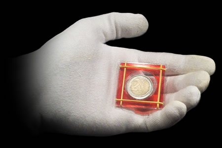 Caja de Cristal Escape de Moneda