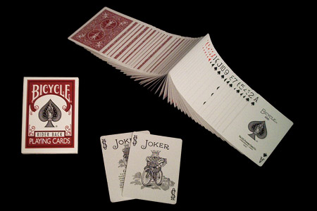Jeu Bicycle � dos bordeau