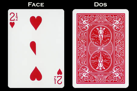 Carta BICYCLE de 2 y 1/2 de Corazones