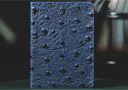 tour de magie : Ostrich Grain Leather Clip (Blue/Black) by TCC