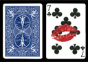 Flash Offer  : Gaff card Bicycle 7 of clubs with Kiss