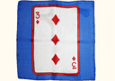 tour de magie : Card silk - 3 of Diamonds - 30 cm