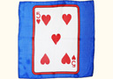Card silk - 5 of Hearts - 30 cm