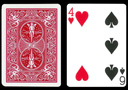 tour de magie : Carte double valeur (4 Coeur / 6 Pique)