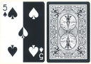 tour de magie : Carte Tiger 5 de pique Noir et blanc
