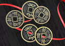 Chinese Palace Coin Set (4 Coins 1 Shell, Morgan Size, Brass)