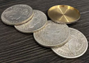 Morgan Dollar Shell and Coin Set (4 Coins 1 Shell)