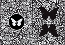 article de magie Jeu Butterfly (Marqué) Noir et Blanc (Edition Limitée)