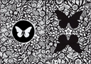 Limited Edition Butterfly Playing Cards (Black and White)