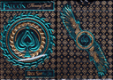 Aqua Falcon Throwing Cards (Foil) by Rick Smith Jr. and De'vo