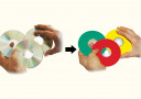 tour de magie : CDs qui changent de couleur à vue
