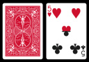 BICYCLE Double Index- 5 Of Hearts/5 of clubs