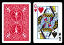 tour de magie : Double Index BICYCLE Card Queen of Heart/Queen of Spades