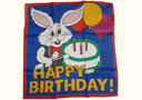 tour de magie : Foulard Happy Birthday Gateau (45 x 45 cm)