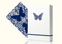 Butterfly Worker Marked Playing Cards (Blue)