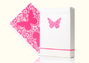 Butterfly Worker Marked Playing Cards (Pink)