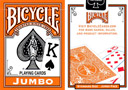 tour de magie : Baraja Bicycle Jumbo Index (Naranja)