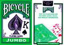 tour de magie : Baraja Bicycle Jumbo Index (Verde)