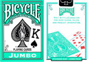 article de magie Jeu Bicycle Jumbo Index (Turquoise)